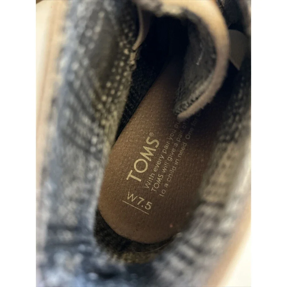 TOMS Taupe Suede Women's Desert Wedged Heel Shoes  Size 7.5 Tan